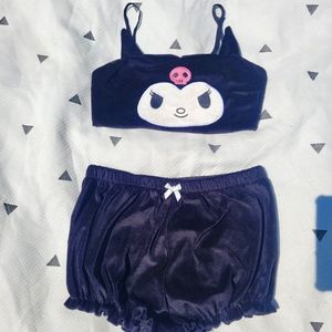 NWOT Sanrio Hello Kitty & Friends 🔪 Kuromi 💜 Bra & Bloomers Set